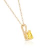 Pompeii3 1/4Ct Canary Yellow Pear Diamond Lab Created Pendant 14k Yellow Gold Necklace - 2 of 4