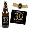 Big Dot of Happiness Adult 30th Birthday - Gold - Birthday Party Decorations for Women and Men - 6 Beer Bottle Label Stickers and 1 Carrier - 3 of 4