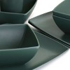 Gibson Home Grayson Melamine 12 Piece Square Dinnerware Set in Green - image 3 of 4