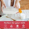 Reusable Glass Milk Bottles with Silicone Caps, 2 Pack 32 oz Leak Proof Storage - 2 of 4