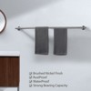 WOWOW 36 in. Wall Mounted Towel Bar in Matte Black, Stainless Steel Double Towel Holder - 3 of 4