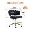 MOONMISS Velvet Home Office Desk Chair, Wheels Swivel Height Adjustable Swivel Task Chair for Home Office - 2 of 4