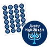 Big Dot of Happiness Hanukkah Menorah - Chanukah Holiday Party Circle Sticker Labels - 24 Count - 2 of 4