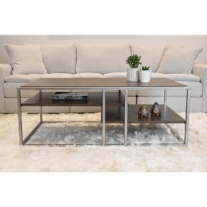 Padena Metal Frame Wood Living Room Coffee Table with Shelf - 1 of 1