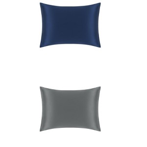Unique Bargains 50% Silk Envelope Closure Soft Pillowcase for Hair and Skin 20"x30" 2 Packs - 1 of 4