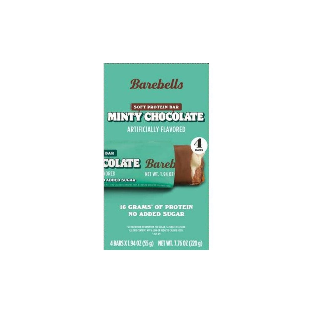 Barebells Soft Minty Chocolate Protein Bars - 7.76oz/4pk - 16gms Protein