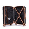 NAYSAYE Bag and Luggage Set 5 Piece Hard Case Spinner Luggage with TSA Lock Expandable for Travel and Business Use, Black, 19.5"*12"*30.5" - 2 of 4
