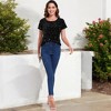 Anna-Kaci Women's Short Sleeve Crew Neck All-Over Sequin Embellished Top Stylish Sparkling Blouse - 2 of 4
