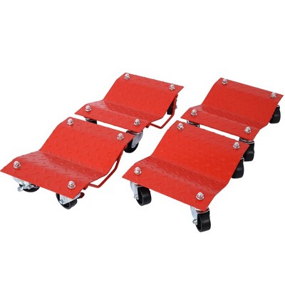 Car Wheel Dolly Heavy Duty 4 Tire Wheel Dolly Car Stakes Car Wheel Dolly Tire Jack 6000lbs Capacity Portable Moving Rollers