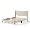 Racxily Luma Upholstered Bed, Linen Wingback Headboard with Solid Wood Legs & Slatted Base - 2 of 4