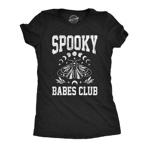 Womens Scary Babes Club T Shirt Funny Hot Halloween Scary Season Lovers Tee For Ladies - Crazy Dog Women's T Shirt - 1 of 4