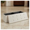 LEDREM 43" Storage Ottoman Bench, Ottoman with Storage, Leather Storage Bench, Hold up to 660lb for Living Room - 4 of 4