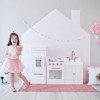 Teamson Kids Little Chef Paris Modular Contemporary Pretend Play Kitchen with Accessory Set, Realistic Refrigerator, Oven and Sink, White/Rose Gold - 2 of 4