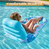Joyfy Pool Floats Adult, 60'' Inflatable Pool Lounger Chair, Foot Rest Swimming Sunbathing Floaty Raft with Cup Holders - 3 of 4