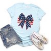 Simply Sage Market Blue and White Star Bow Coquette Short Sleeve Tee - 3 of 4