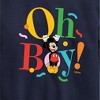 Boys' - Disney - Mickey Oh Boy Graphic Long Sleeve Fleece Sweatshirt - 2 of 4