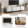 VYNXARIA Contemporary Rectangle Design TV Stand for TVs Up to 80 inches Unique Style Console Table with High Gloss UV Surface for Living Room - 4 of 4