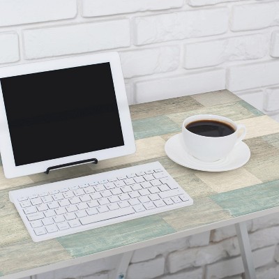 Blue and Tan Weathered Wood Peel and Stick Wall Decal