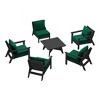 WestinTrends Avalon Outdoor 6-Piece Modular Sectional Patio Furniture Sofa Set, Black/Green - 4 of 4