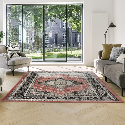 Fluer Rose Tufted Synthetic 8' x 10' Area Rug