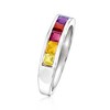 Ross-Simons 0.90 ct. t.w. Multi-Gemstone Ring in Sterling Silver - 3 of 4