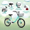 VASIP 20 Inch Kids Bike for Boys & Girls,Dual Coaster & V-Brake System, 1-Speed,Lightweight Steel Frame with Chain Guard & Rear Rack,Pink - 2 of 4