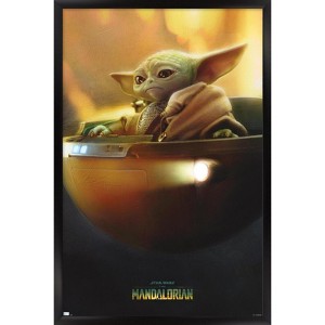 Trends International Star Wars: The Mandalorian Season 3 - Grogu in Pod Framed Wall Poster Prints - 1 of 4