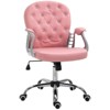 SKRAN Velvet Home Office Chair, Button Tufted Desk Chair with Padded Armrests, Adjustable Height and Swivel Wheels - 2 of 4
