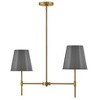 Lark Blake 2 - Light Chandelier in  Lacquered Brass - 2 of 3