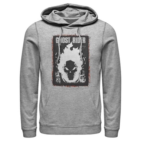 Men's Marvel Retro Ghost Rider Patch Pull Over Hoodie : Target