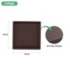 Unique Bargains Square Rubber Anti Slide Furniture Coasters Cups for Sofa Chair 4 Pcs - 2 of 4