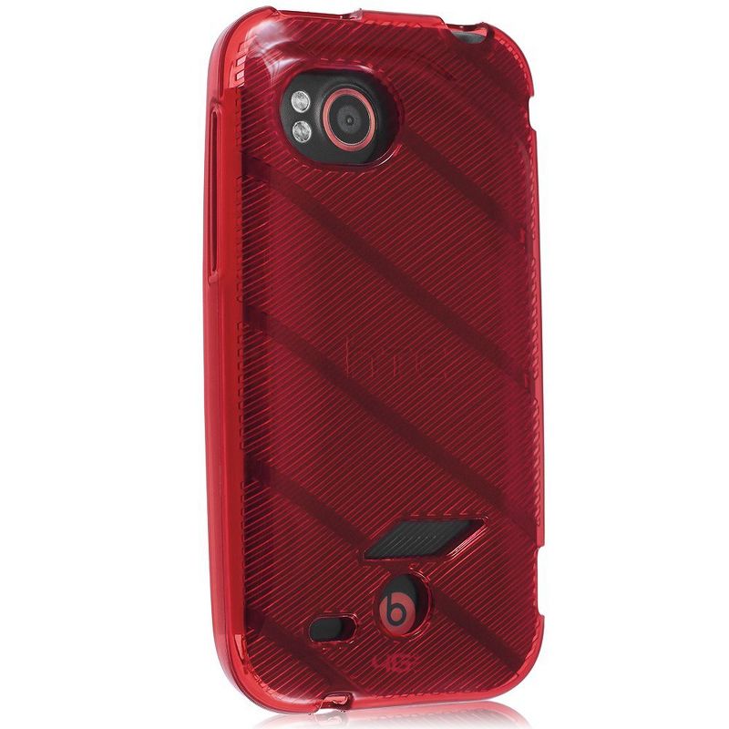 Verizon High Gloss Silicone TPU Gel Skin Case For HTC Rezound 6425 (Red Stripe Pattern), 1 of 2