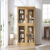 Dovelina Vertical Bookshelf Combination with Adjustable Shelves--Glass Door - 2 of 4