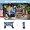 SKRAN Outdoor Sport Foldable Extended Wagon with 480lbs Weight Capacity,with Beach Wheels & Drink Holders,Side Pocket and Brakes for Camping - 2 of 4