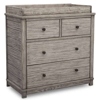 Simmons Kids' Slumbertime Monterey 4 Drawer Dresser with Changing Top - Rustic White