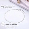 3mm/5mm Herringbone Choker Necklace for Women, 12.5"/15"/18", Stainless Steel/ Flat Snake Chain in Silver/Yellow Gold/Rose Gold/Black - 4 of 4