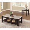 Vynxaria Contemporary End Table with Genuine Marble Top, Dark Cherry Finish, 24"x22"x24"H - 4 of 4