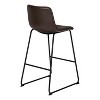 Monarch Specialties Office Chair Bar Height Standing Computer Desk Work Pu Leather Look Metal White Contemporary Modern - 4 of 4