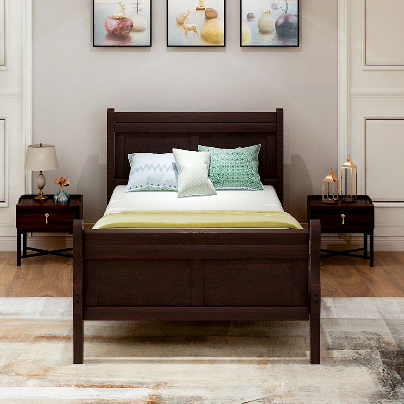 Twin size Platform Bed with Headboard and Footboard RE-ModernLuxe, 2 of 11