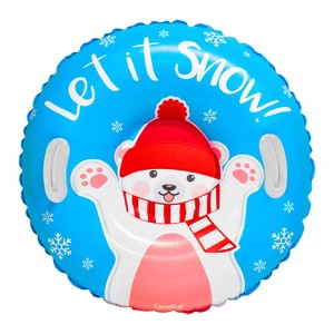 Winter Snow Tube for Kids and Teens by CocoNut Outdoor, 32" Junior Inflatable Sled - 1 of 4