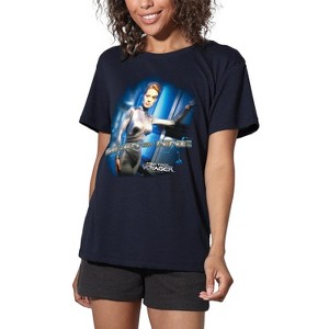 Women's Star Trek Seven Of Nine Loose T-Shirt Navy - 1 of 4