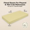 KeaBabies Mini Crib Sheets for Baby Girls, Boys, 2-Pack Soothe Pack and Play Sheets Fitted, Organic Pack N Play Mattress Sheet - 3 of 4