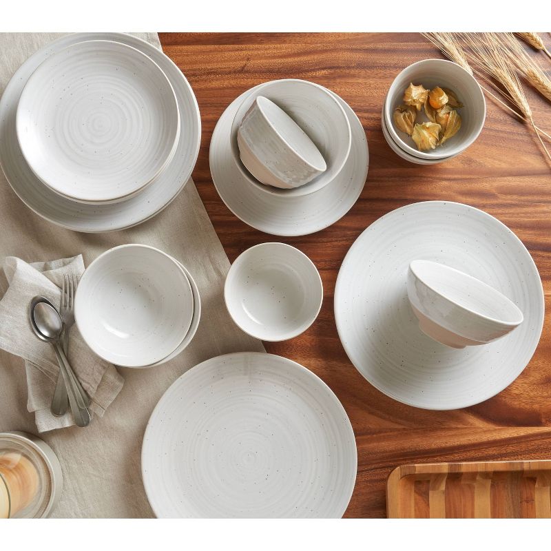 16pc Stoneware Siterra Dinnerware Set White - Sango, 6 of 7