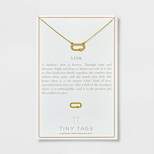 Tiny Tags 14K Gold Plated Heart Link Chain Necklace - Gold