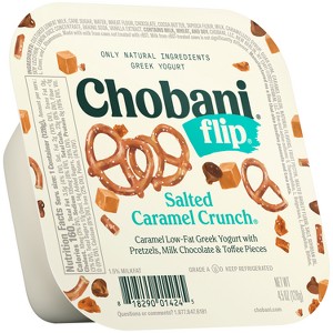 Chobani Flip Low-Fat Salted Caramel, Chocolate and Toffee Crunch Greek Yogurt - 4.5oz - 1 of 4