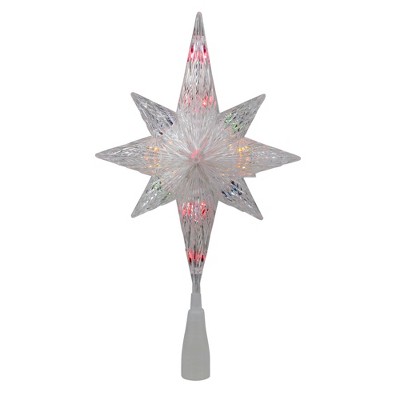 Northlight 11" Clear Crystal Star of Bethlehem Christmas Tree Topper - Multi-Color