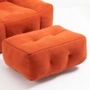 Gulches Super Soft Velvet Bean Bag Chair with Ottoman Fluffy Memory Foam & High-Density Foam Lazy Sofa, Lightweight Indoor Chair - 4 of 4