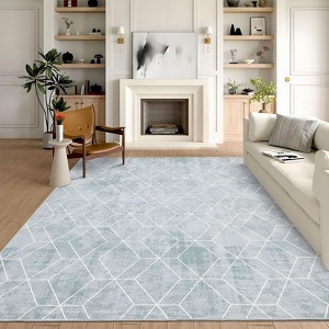 Washable Area Rug for Living Room, Soft Non-Slip Non-Shedding Rug for Bedroom - 1 of 4