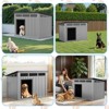 Kumasinova 32"/43" Easy-Assemble Dog Crate with Weatherproof Roof,Spacious Small/Medium Dog Crate Interior with Open-Top,Dog Kennel Indoor Furniture - 3 of 4