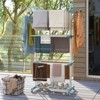 Tangkula 4-Tier Foldable Clothes Drying Rack w/Lockable Wheels & Rust-Proof Metal Frame Large Drying Hanger w/Adjustable Gullwings Movable Laundry - 3 of 4